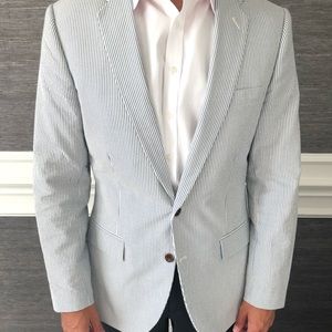 J Crew Seersucker sport coat 40R